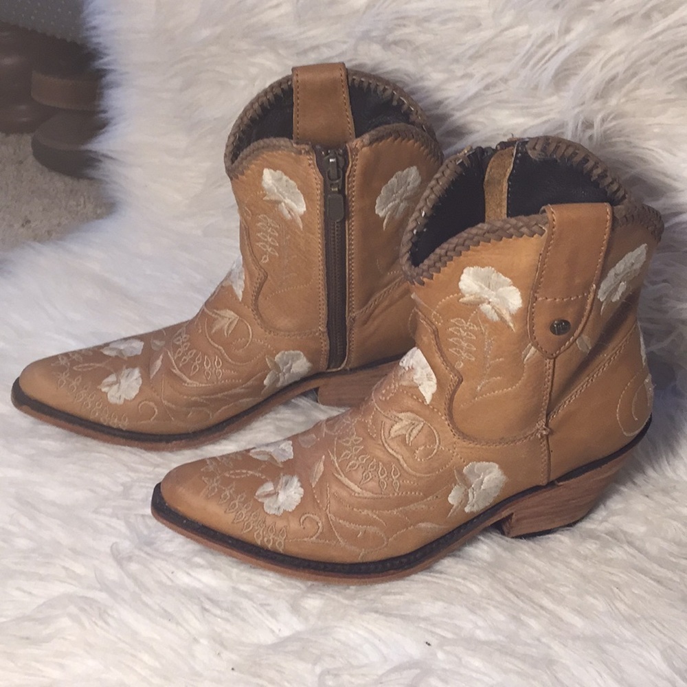 Liberty Black embroidered boots